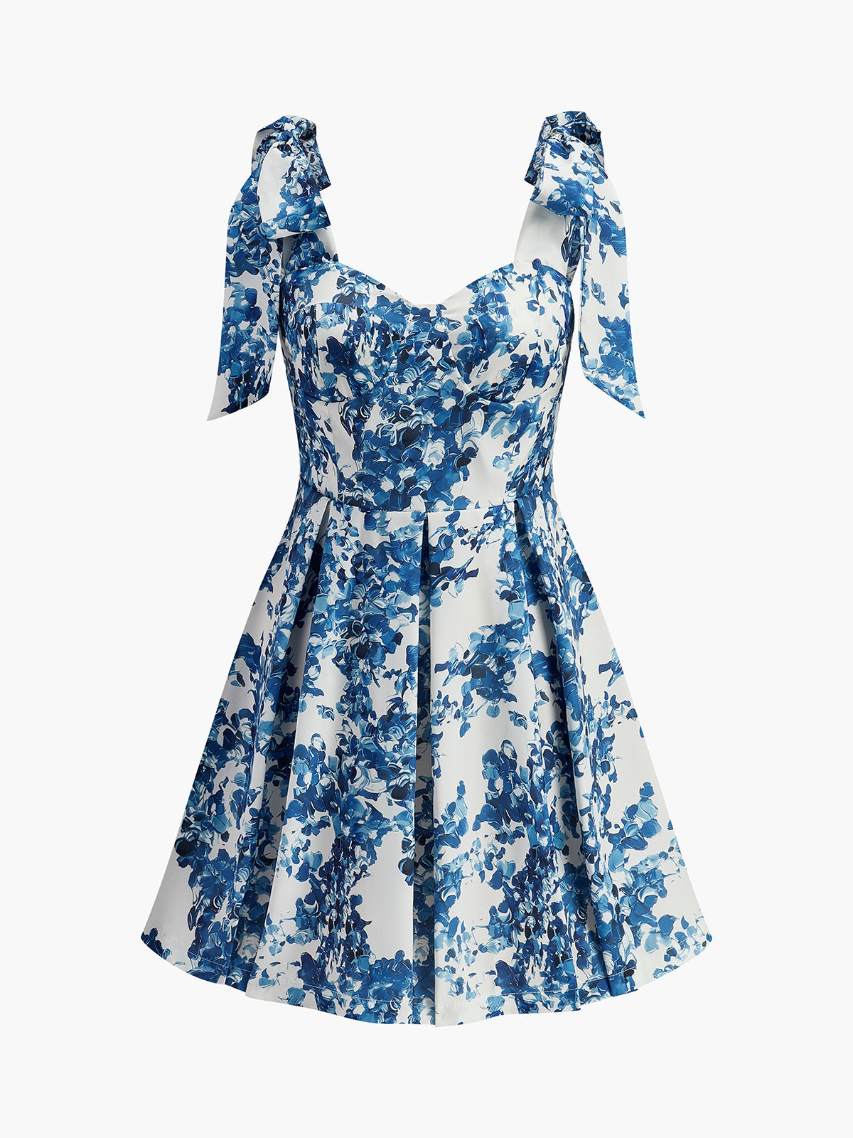 Prismarose – Herzausschnitt-Kleid mit Blumenmuster und Bindeträgern 