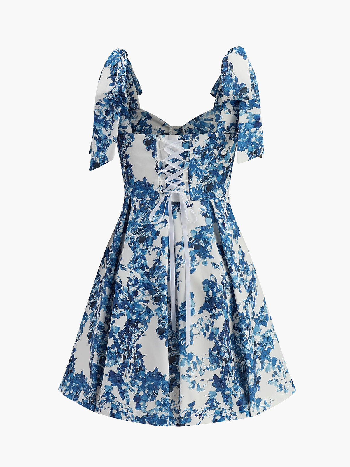 Prismarose – Herzausschnitt-Kleid mit Blumenmuster und Bindeträgern 