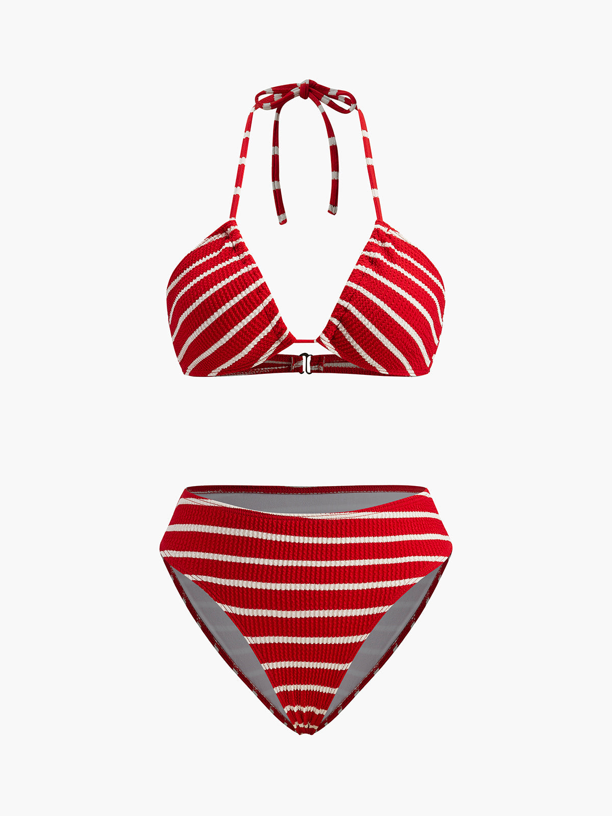 Myrise Randig Bikini Med Matchande Shorts 
