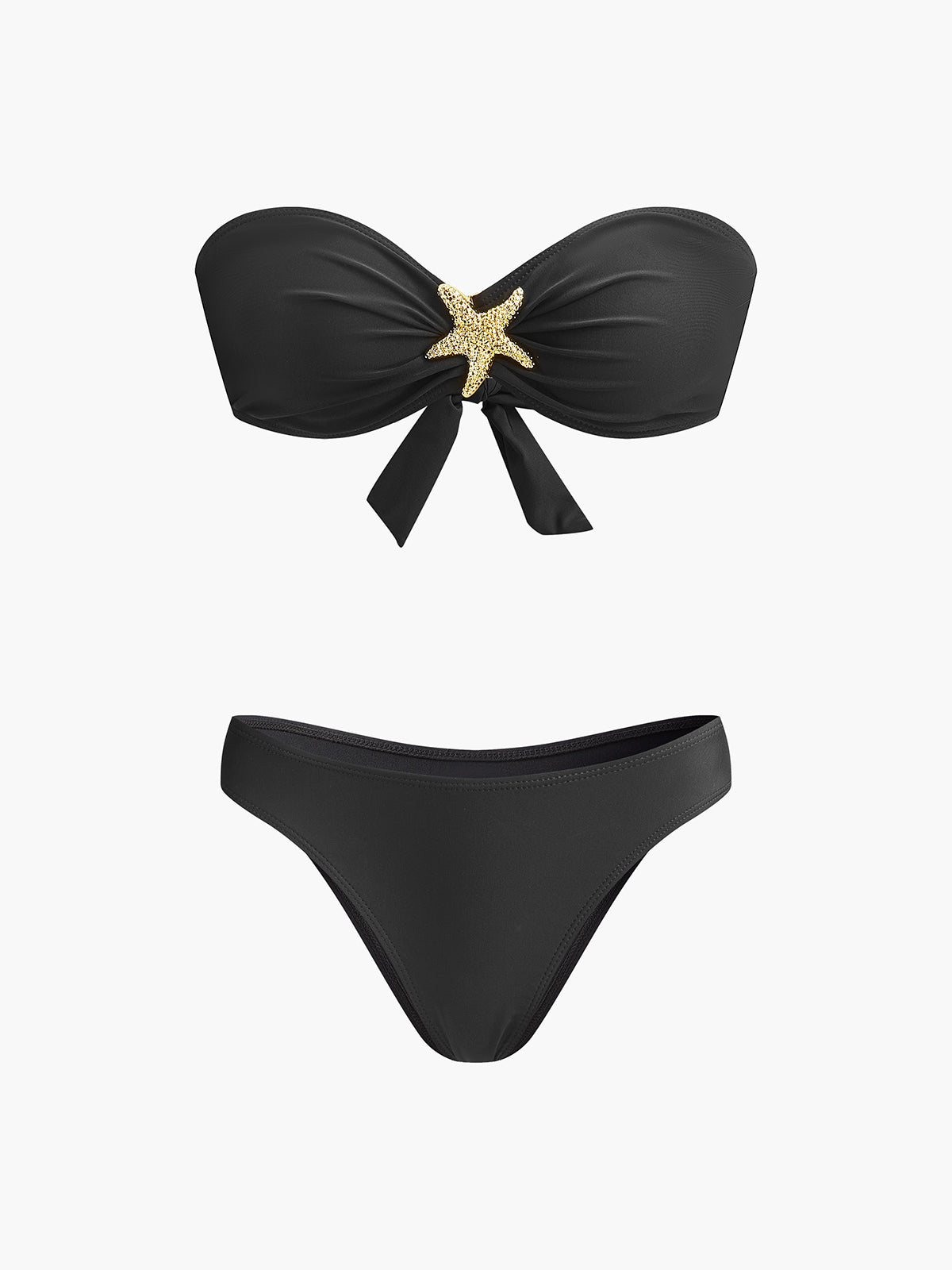Verase Bandeau-bikini med sjöstjärnsdetalj och meshkjol 