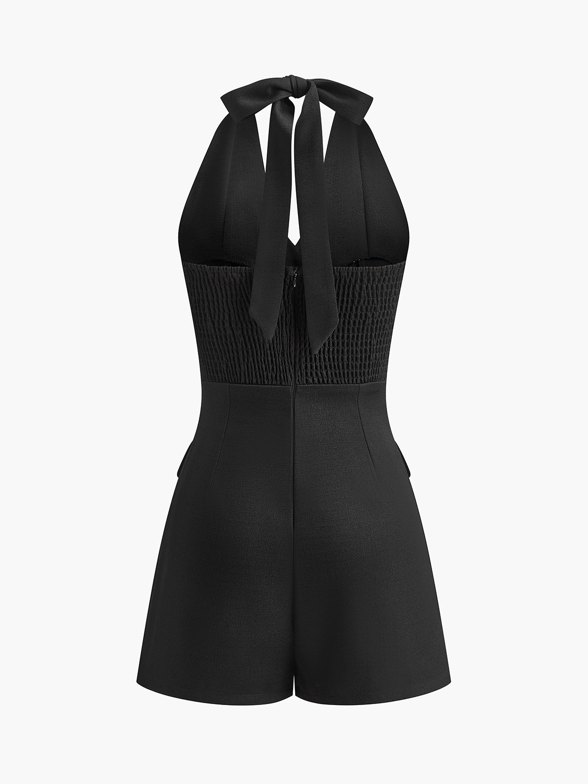 Jumpsuit med halterneck och knappar framtill