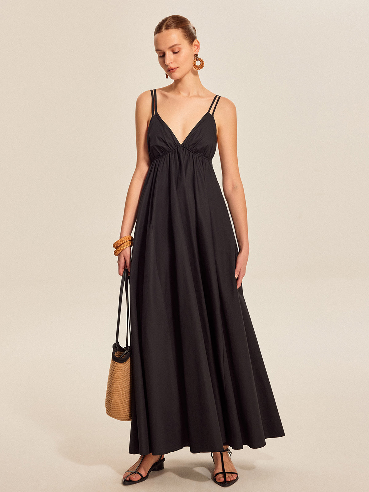 Enchantlace – Camisole-Kleid mit V-Ausschnitt und Doppelträgern 