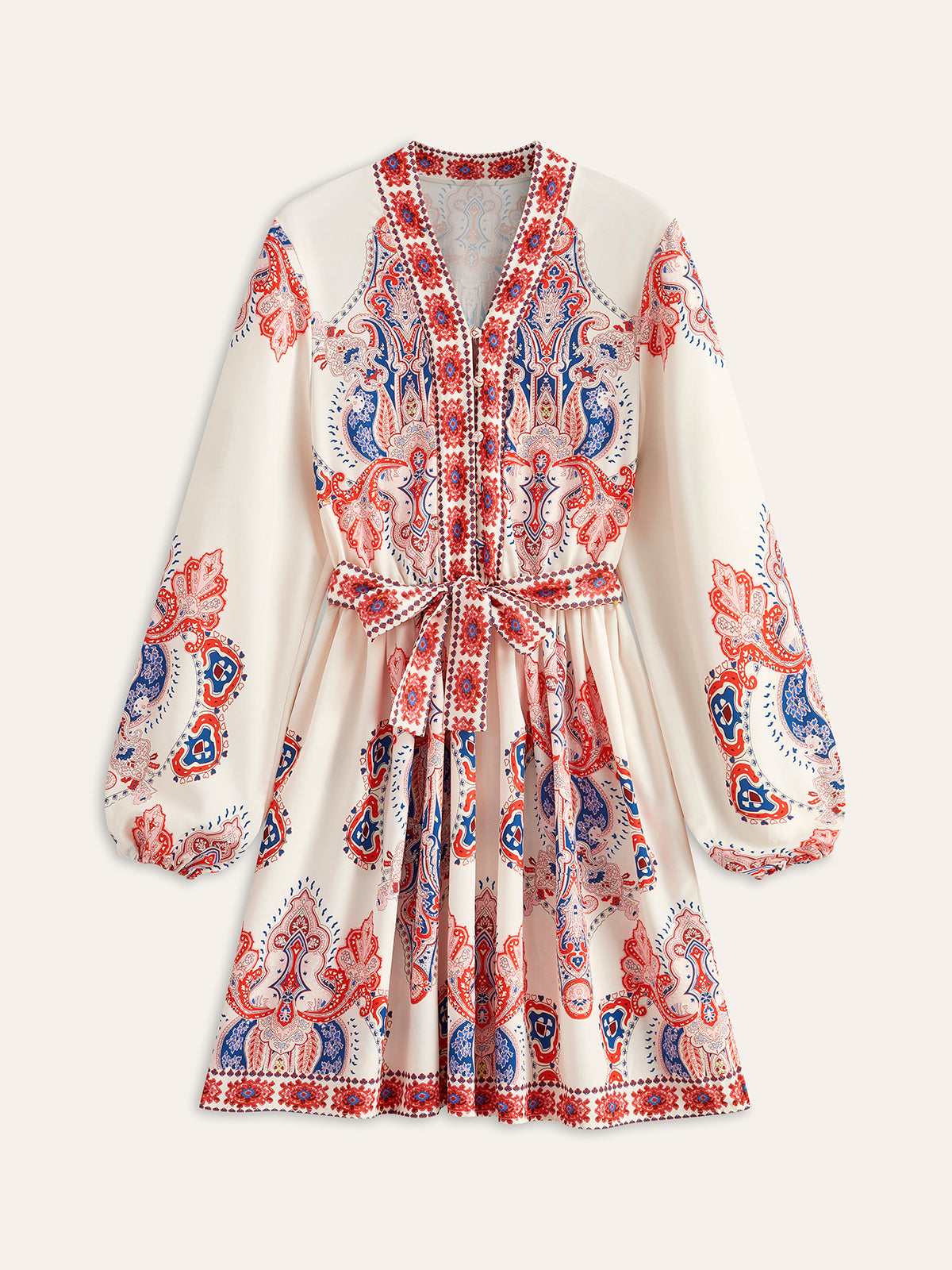 Moonwhisper – Kleid mit Blumenmuster und geknöpftem Gürtel 