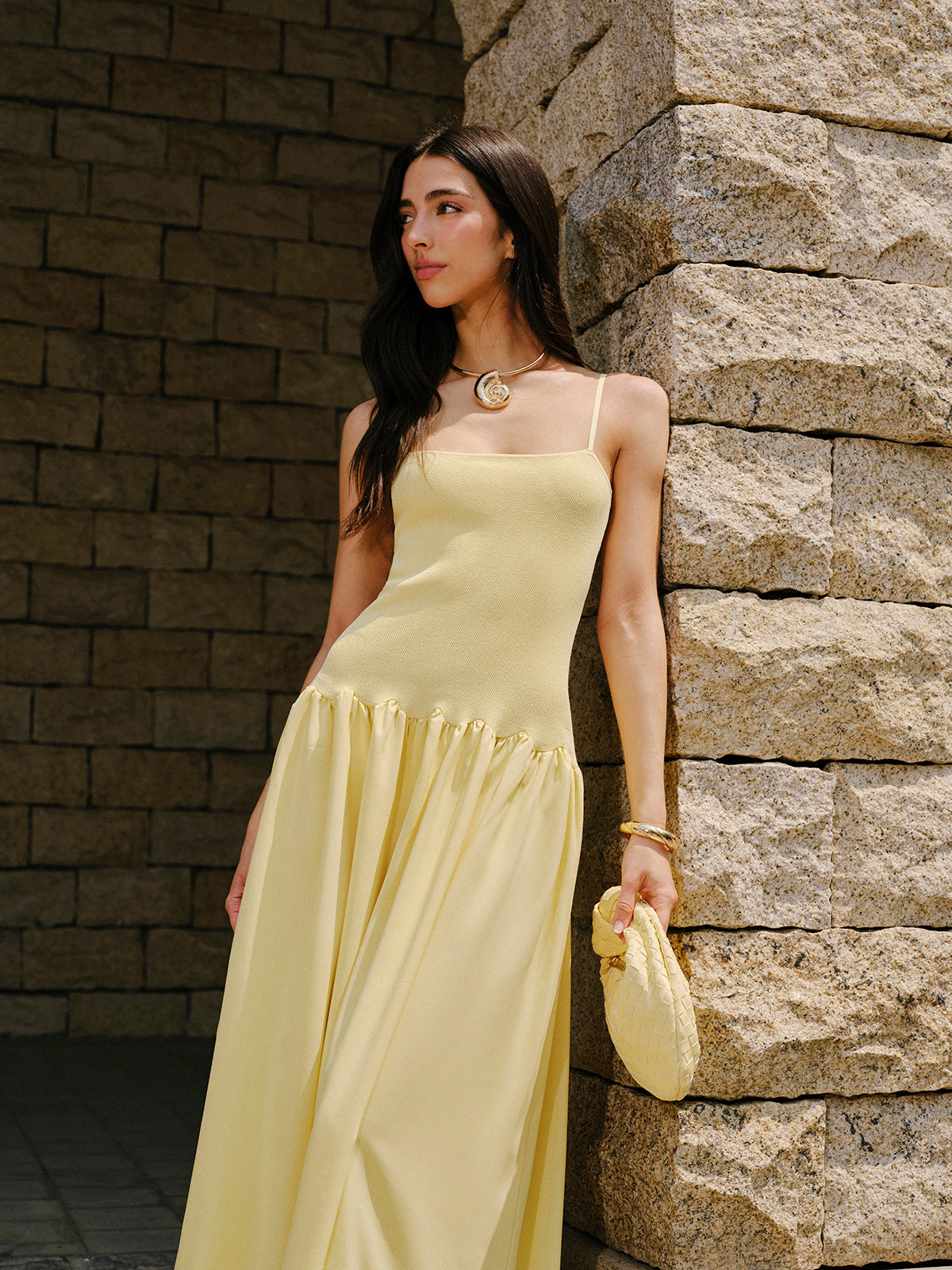 Splendbloom – Camisole-Sweatkleid mit plissiertem Saum