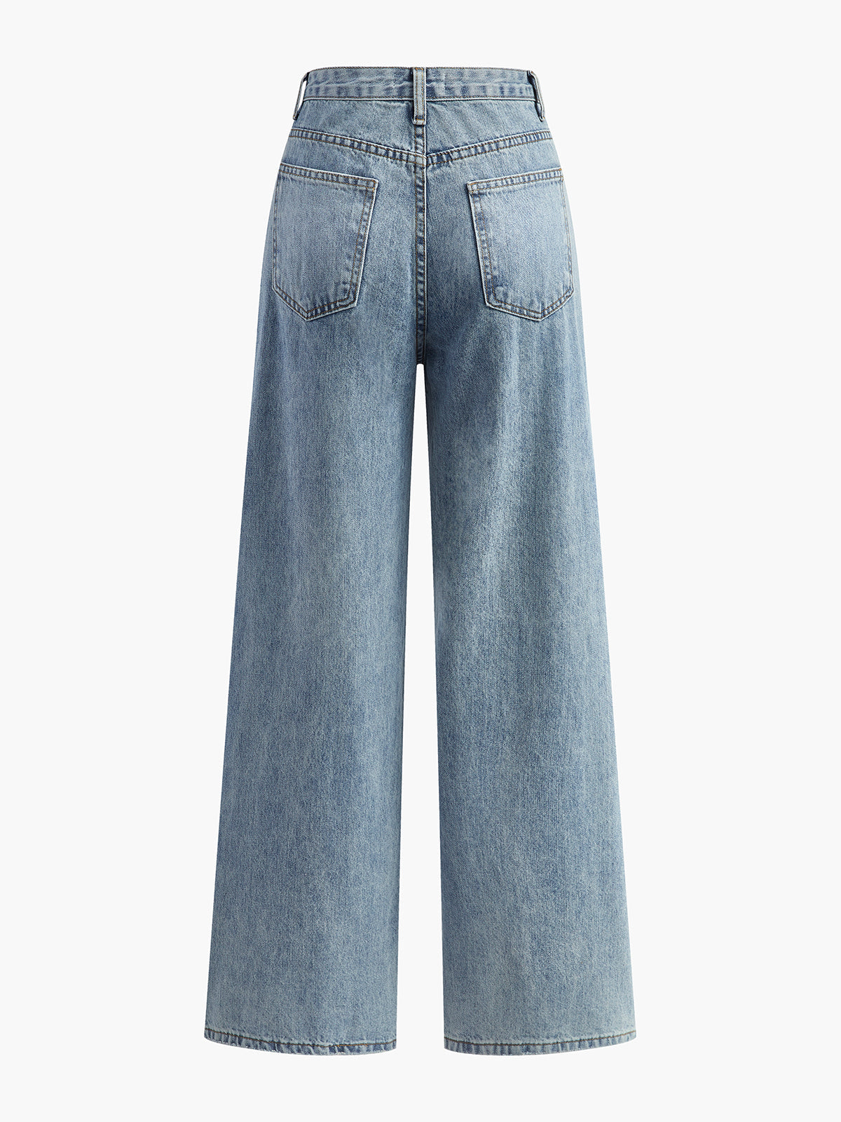 Norane jeans med asymmetrisk midja och vida ben 