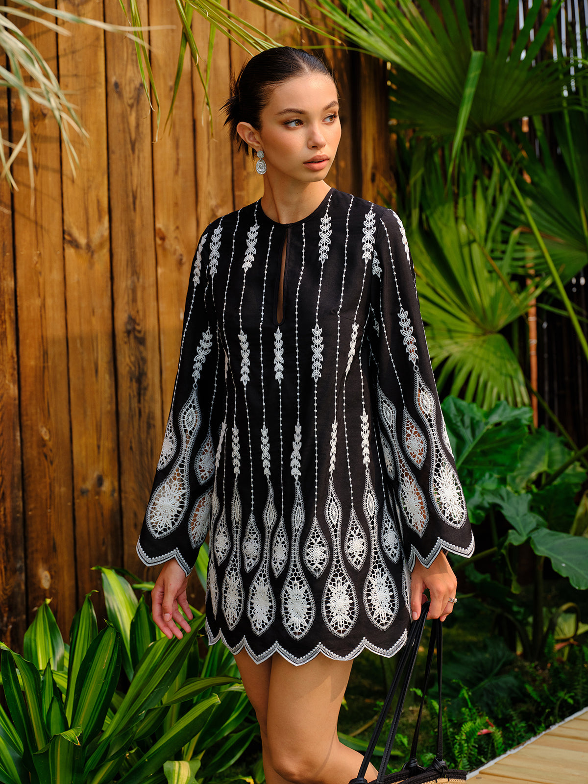 Prismadore – Besticktes Boho-A-Linien-Kleid 