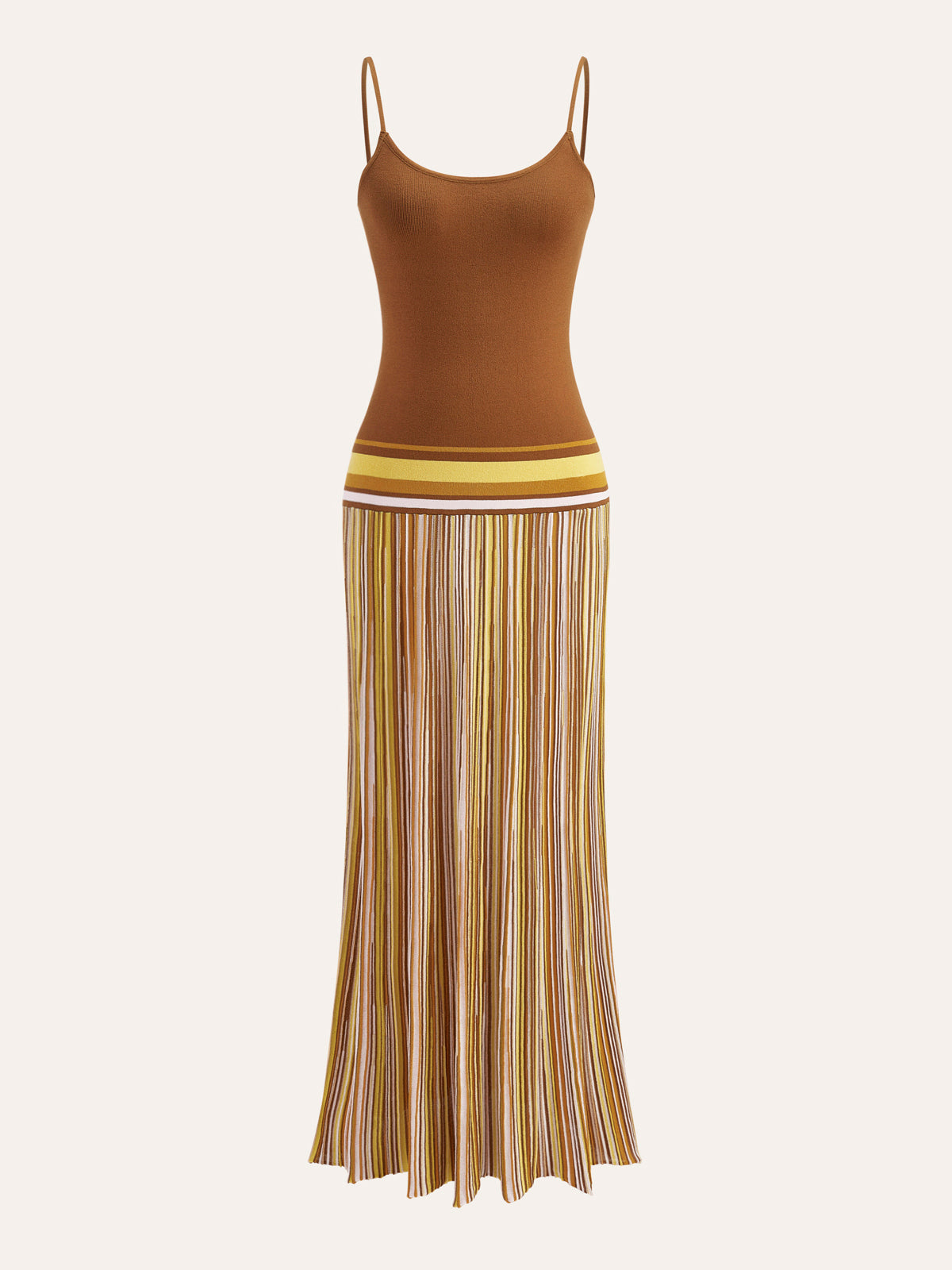 Serapdust Striped Knit Cami Dress