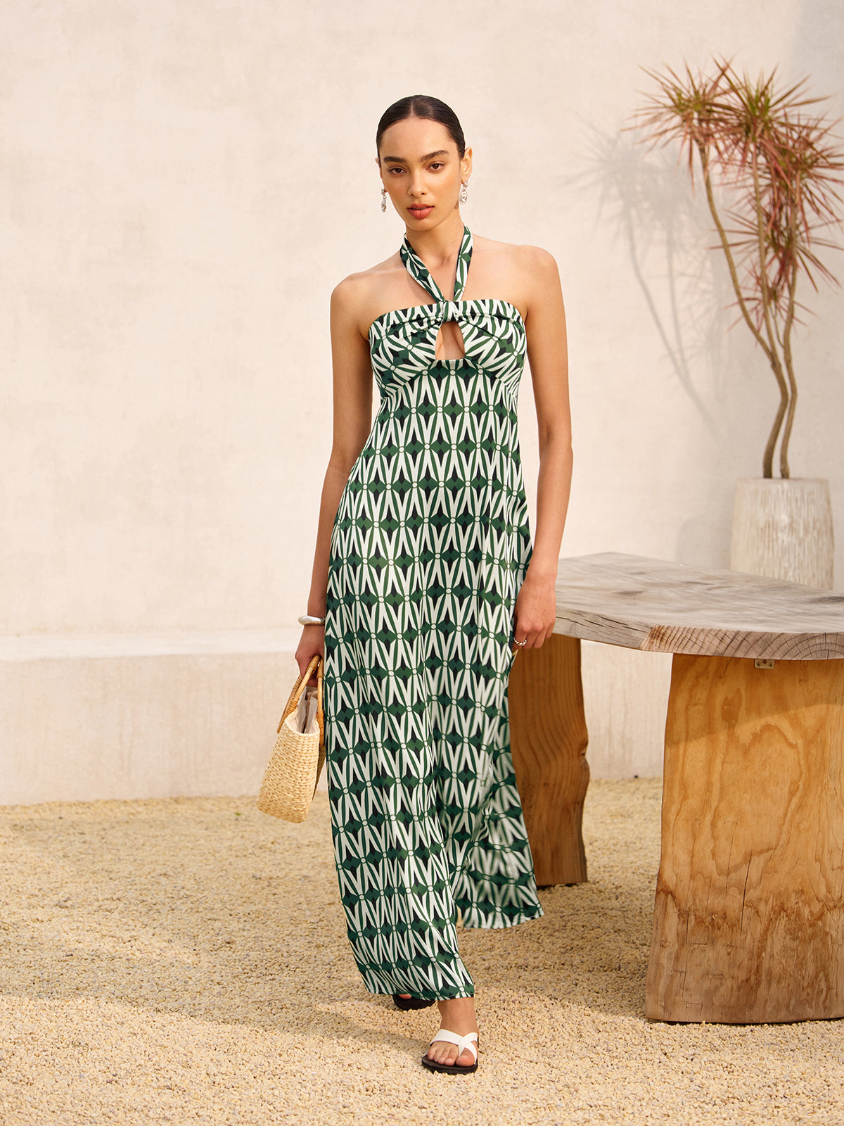 Majestlace Neckholder-Kleid mit Schlüsselloch