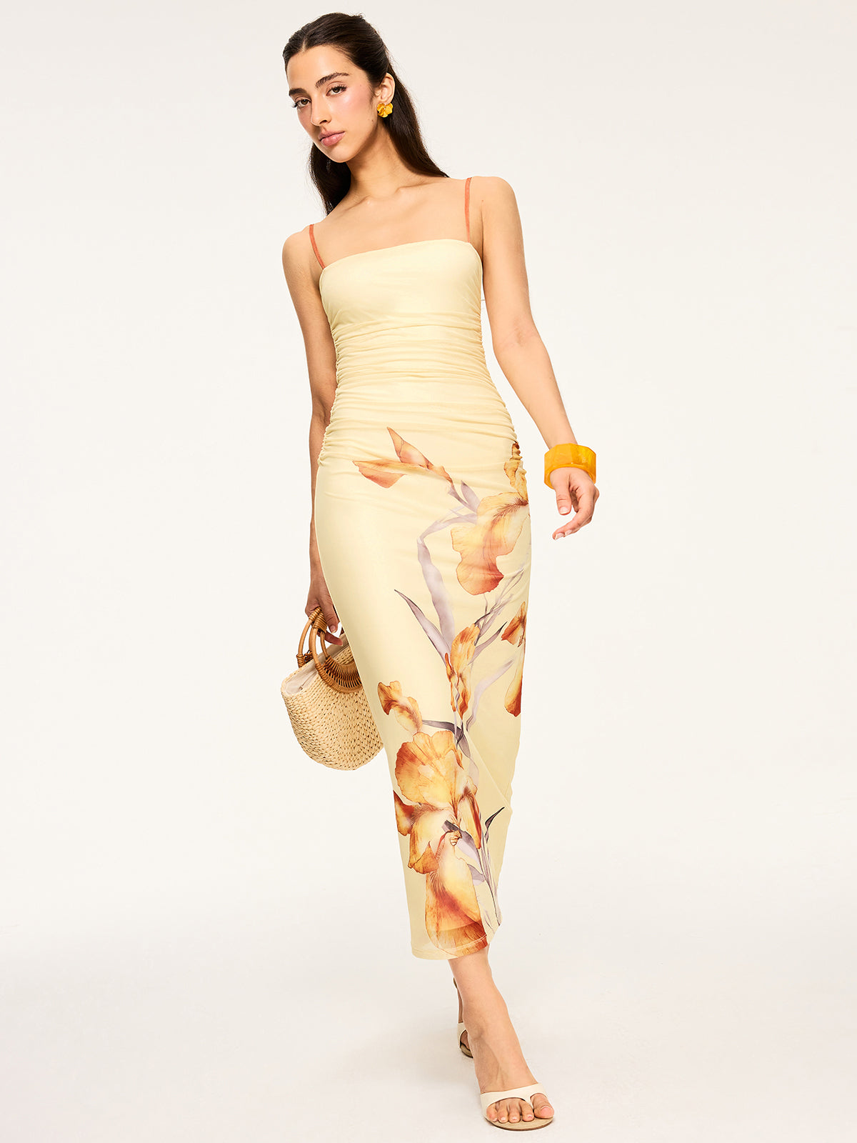Radifire – Gerüschtes Maxikleid mit Blumenmuster 