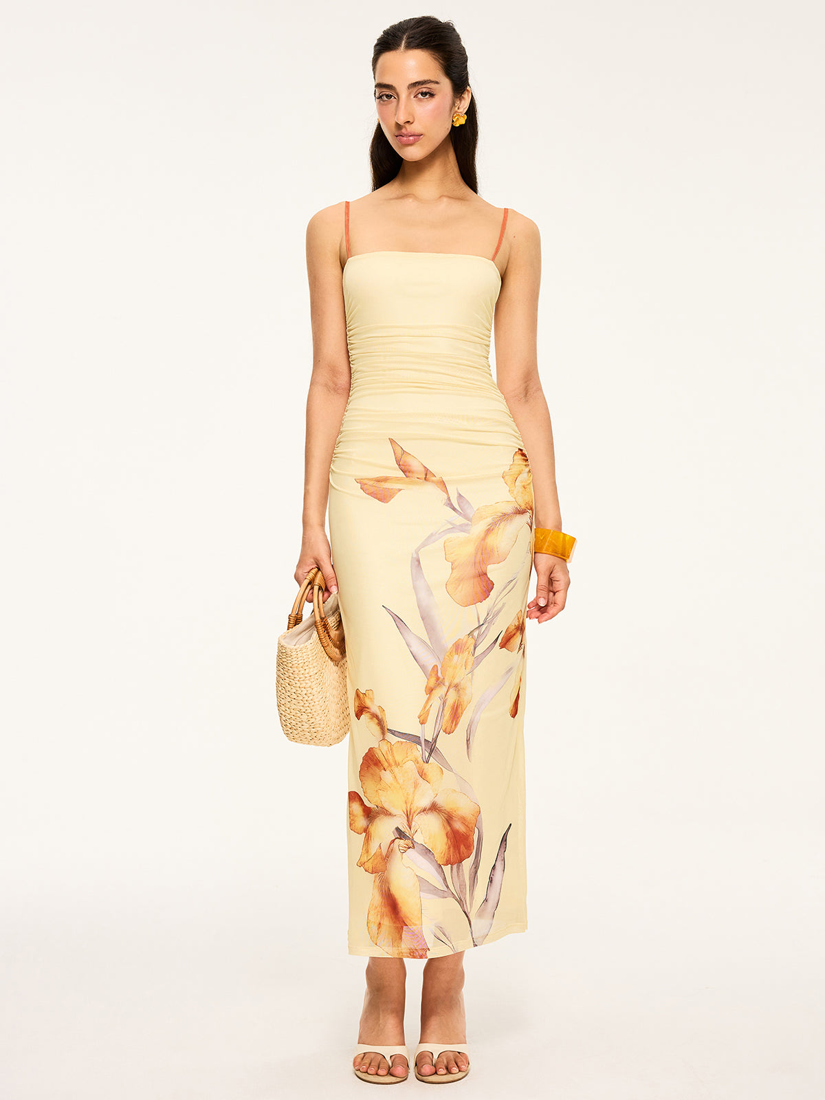 Radifire – Gerüschtes Maxikleid mit Blumenmuster 