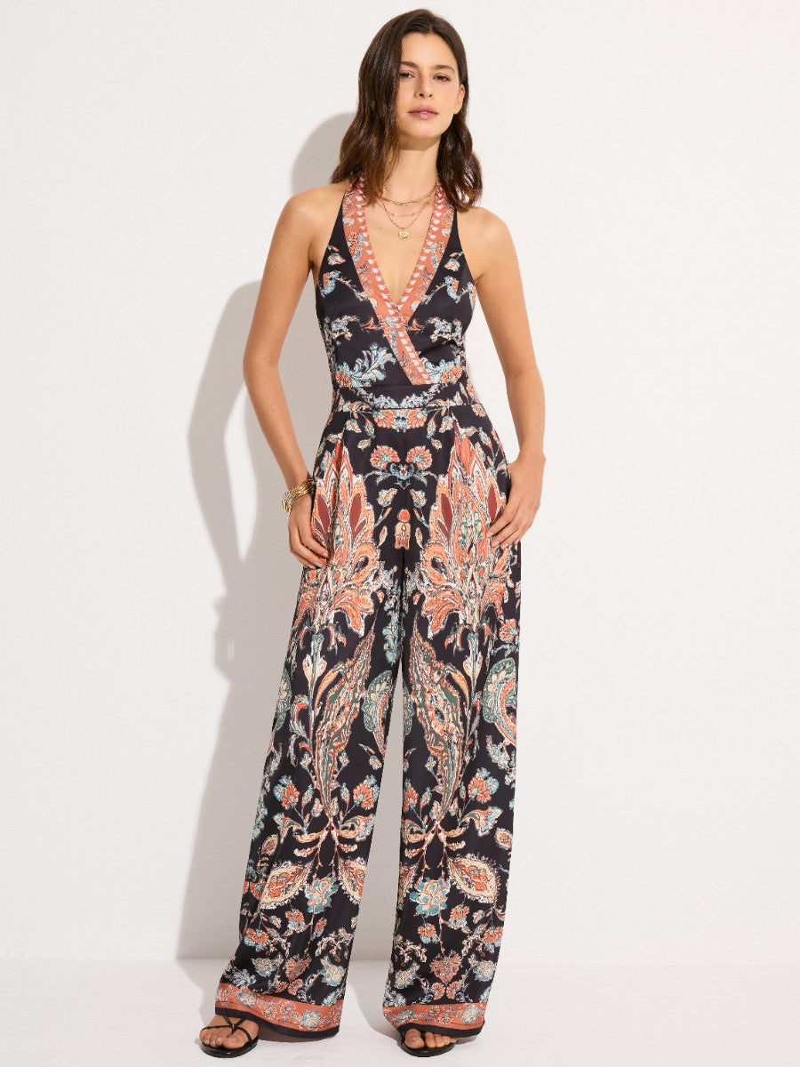 Solarlace Paisleymönstrad Halter Jumpsuit 