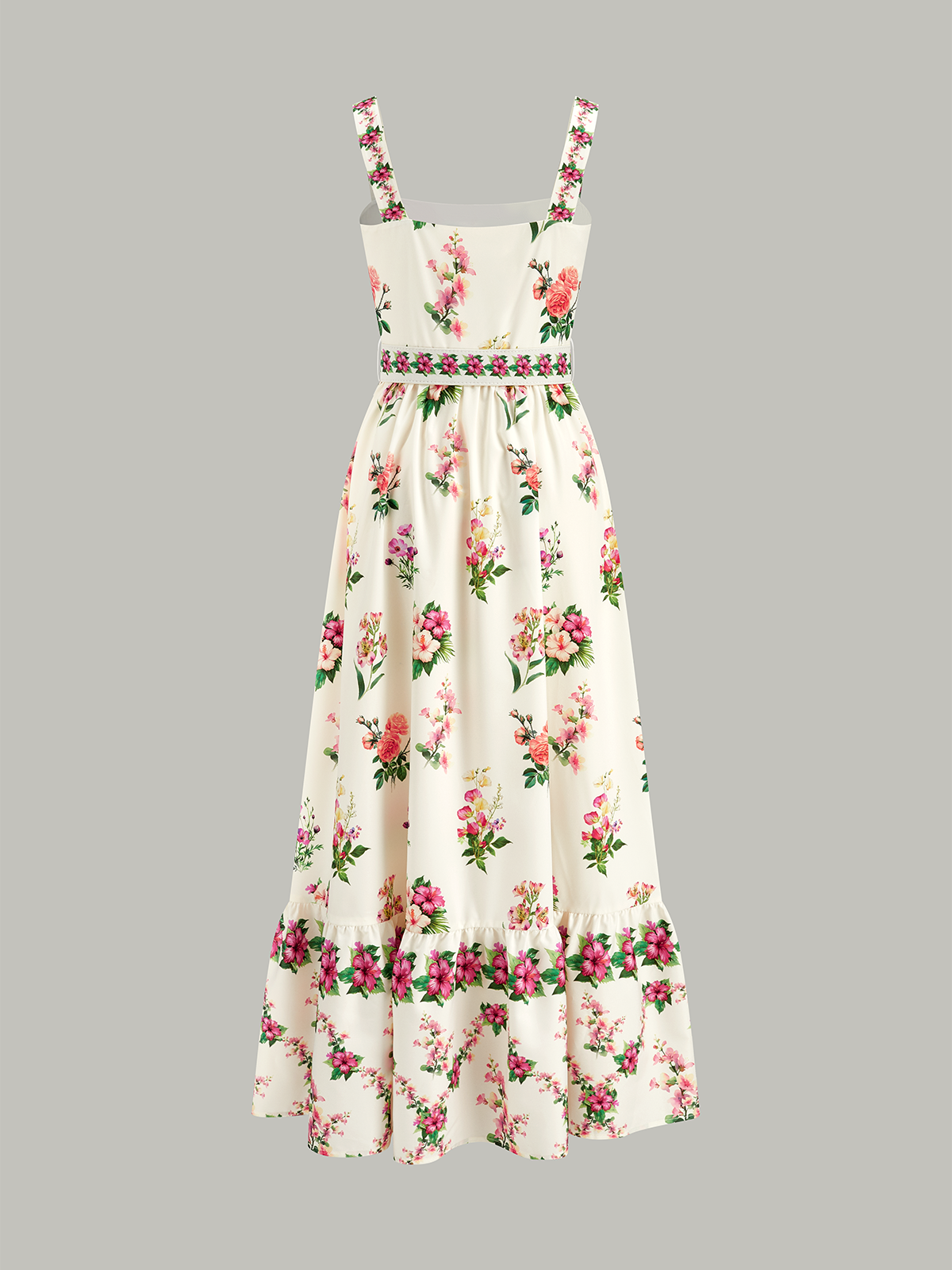 Opalette – Midikleid mit Blumenmuster und Gürtel