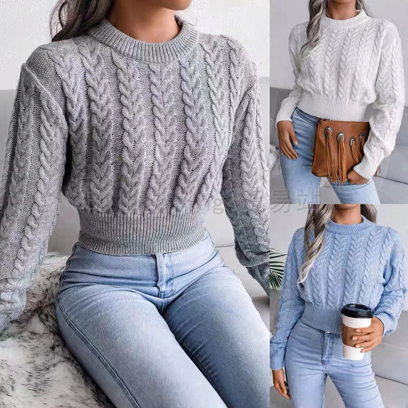 Luna Cropped Knit Sweater