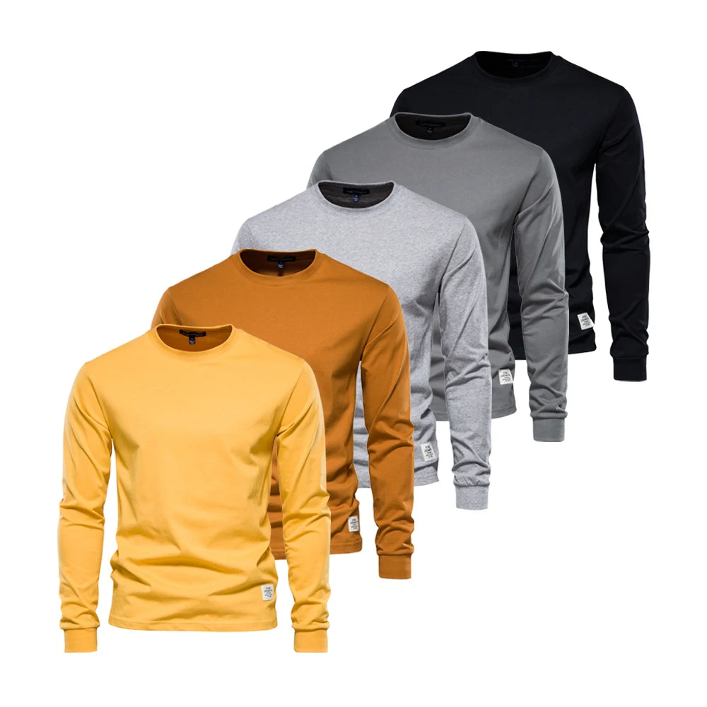 Men’s Crew Neck T-Shirt – 100% Cotton Basic Casual Top (5-Pack)