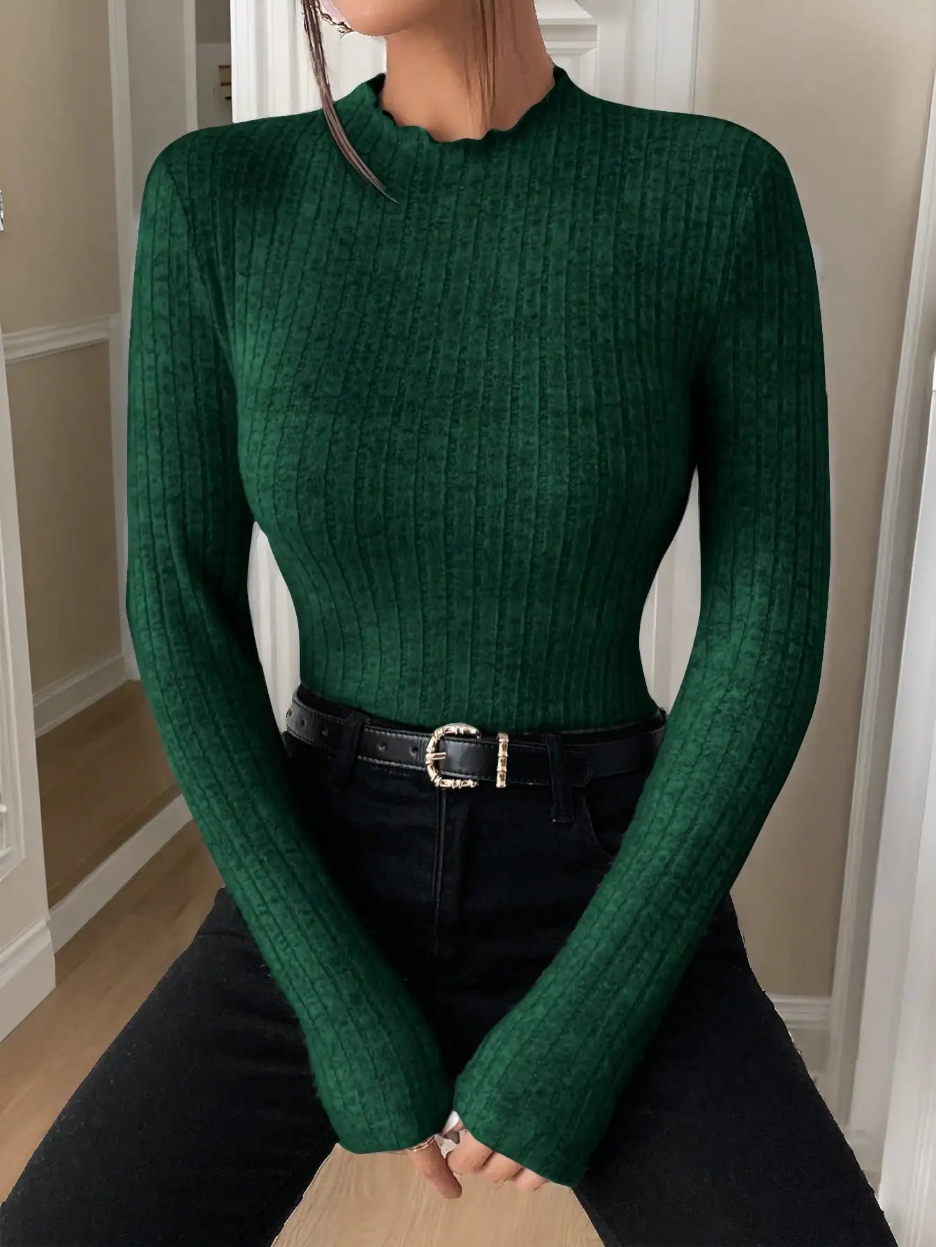 Women’s Jersey Knit Top – Casual Lightweight Pullover for Everyday Wear