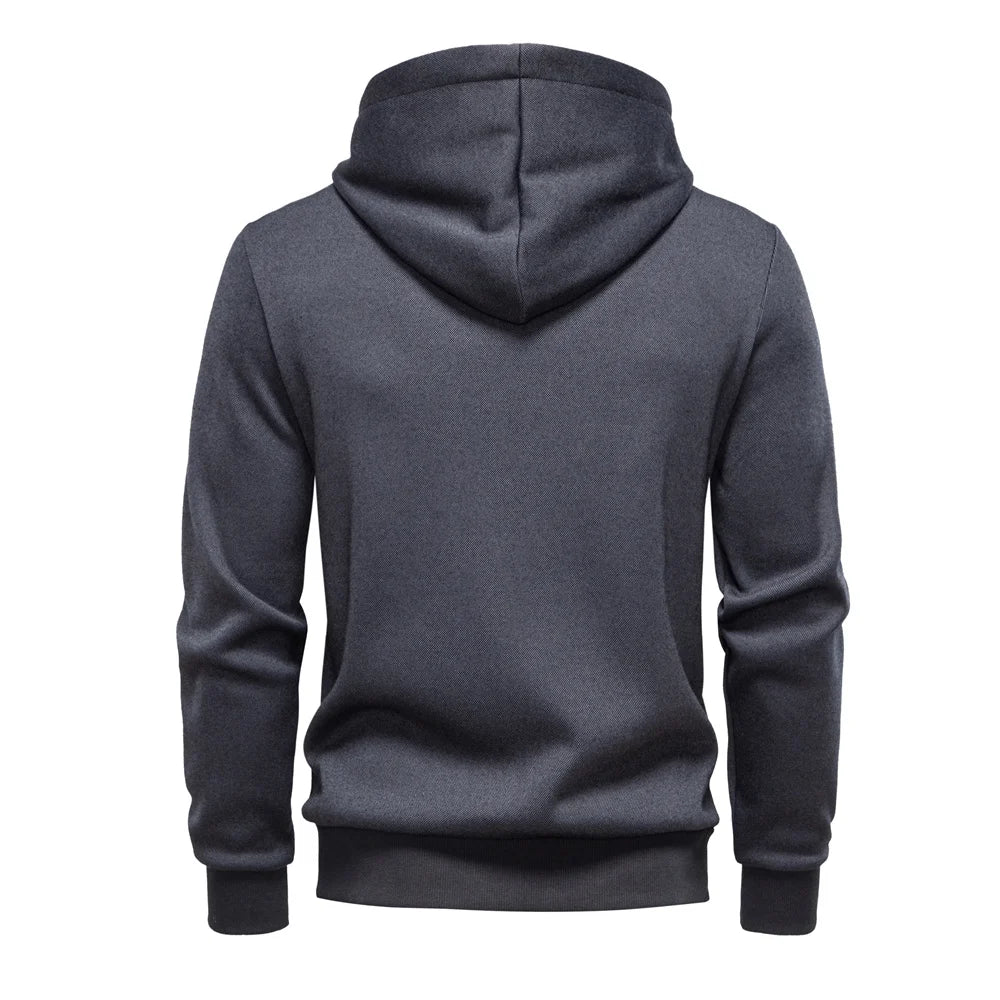 Men's Thick Hooded Zip Sweatshirt