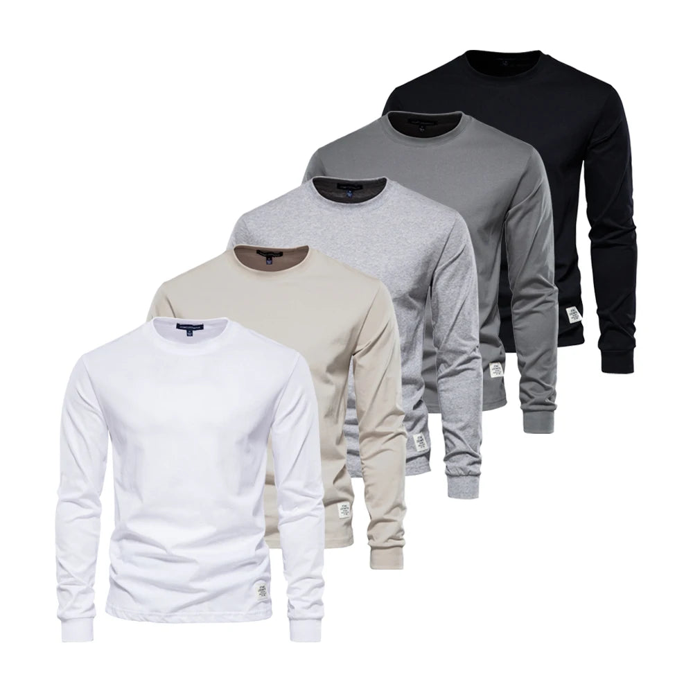Men’s Crew Neck T-Shirt – 100% Cotton Basic Casual Top (5-Pack)