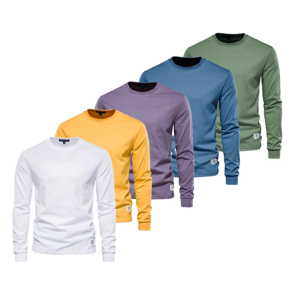 Men’s Crew Neck T-Shirt – 100% Cotton Basic Casual Top (5-Pack)