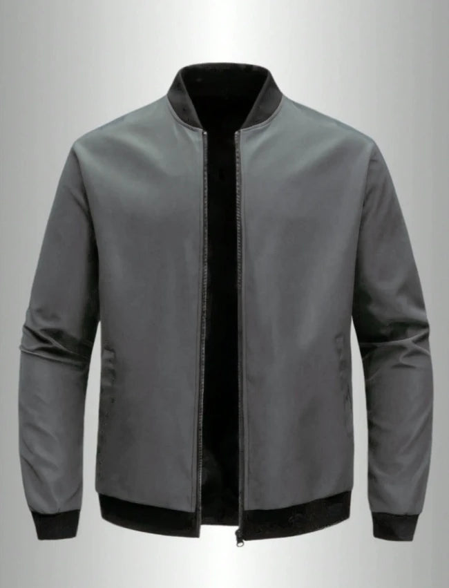 Men’s Baseball Collar Jacket – Lightweight Casual Autumn Coat