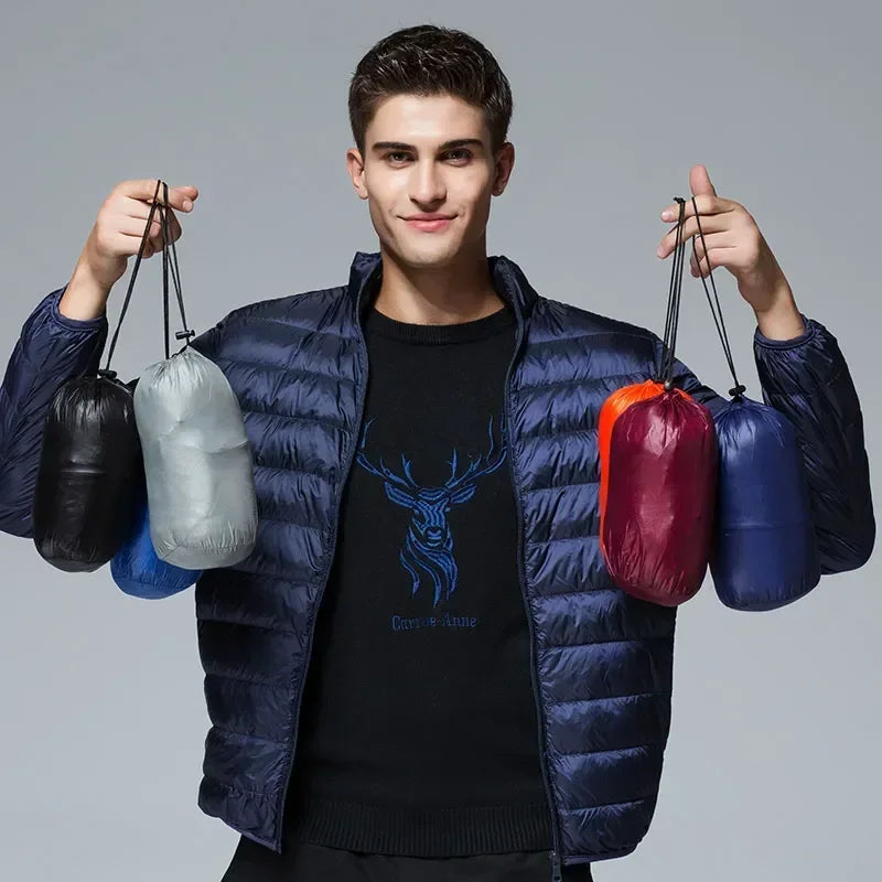 Men’s Ultra-Light Down Jacket – Waterproof Packable Puffer Coat