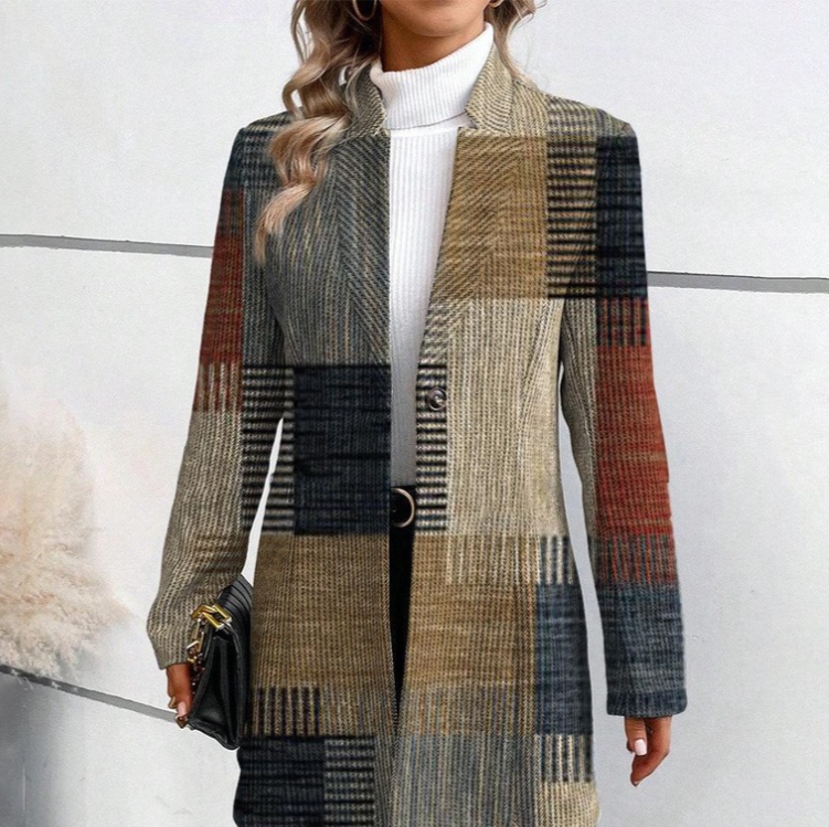 Mary Elegant Women's Patterned Blazer Jacket