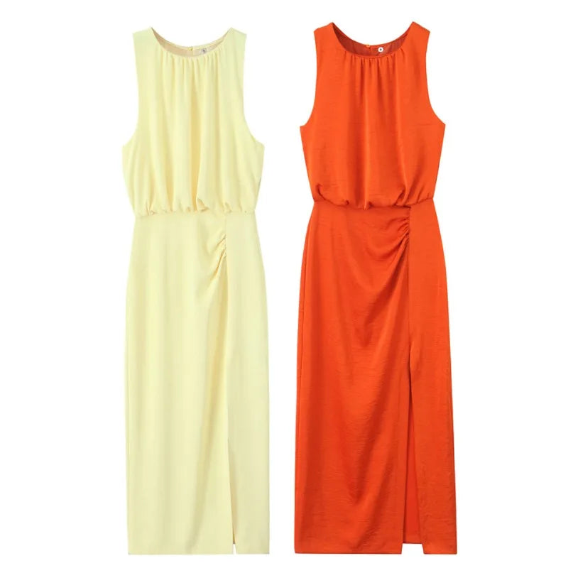 Lerel Ruffled Midi Bodycon Summer Dress