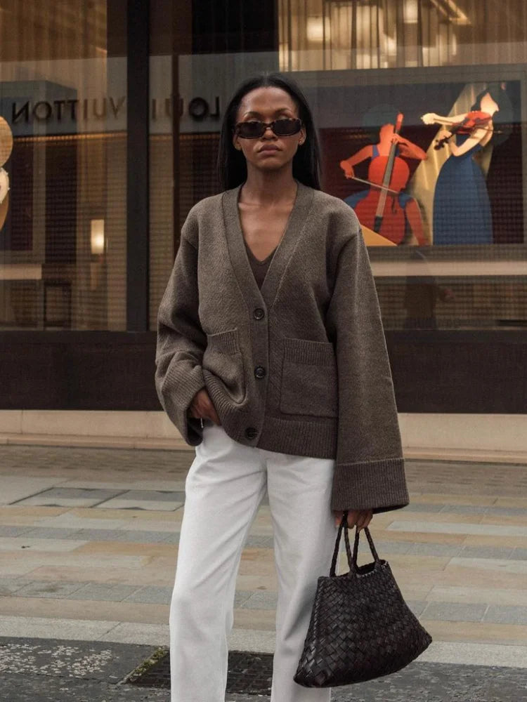 Sofia Knitted V-Neck Cardigan