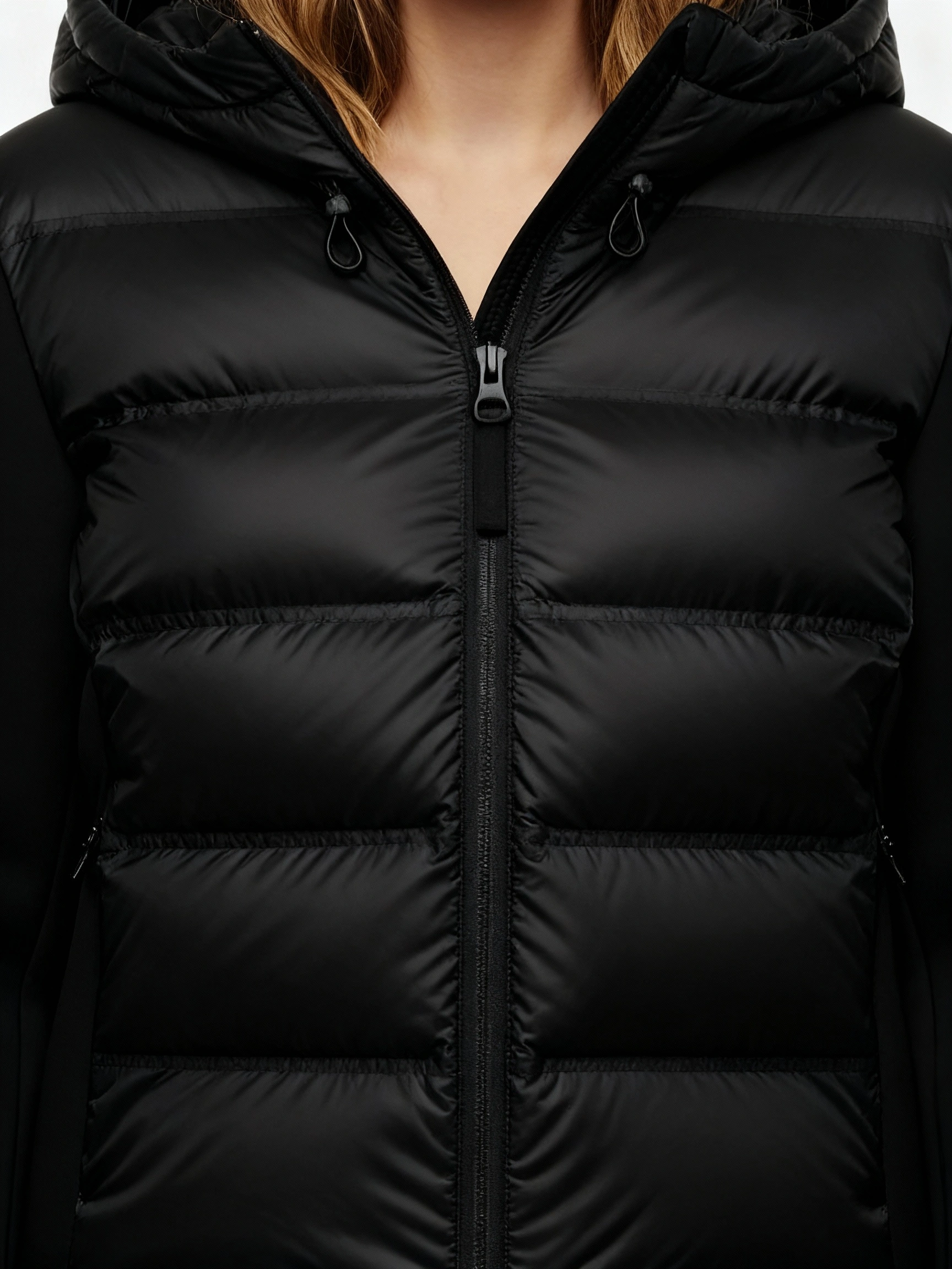 Women's Hooded Zip Up Turtleneck Jacket