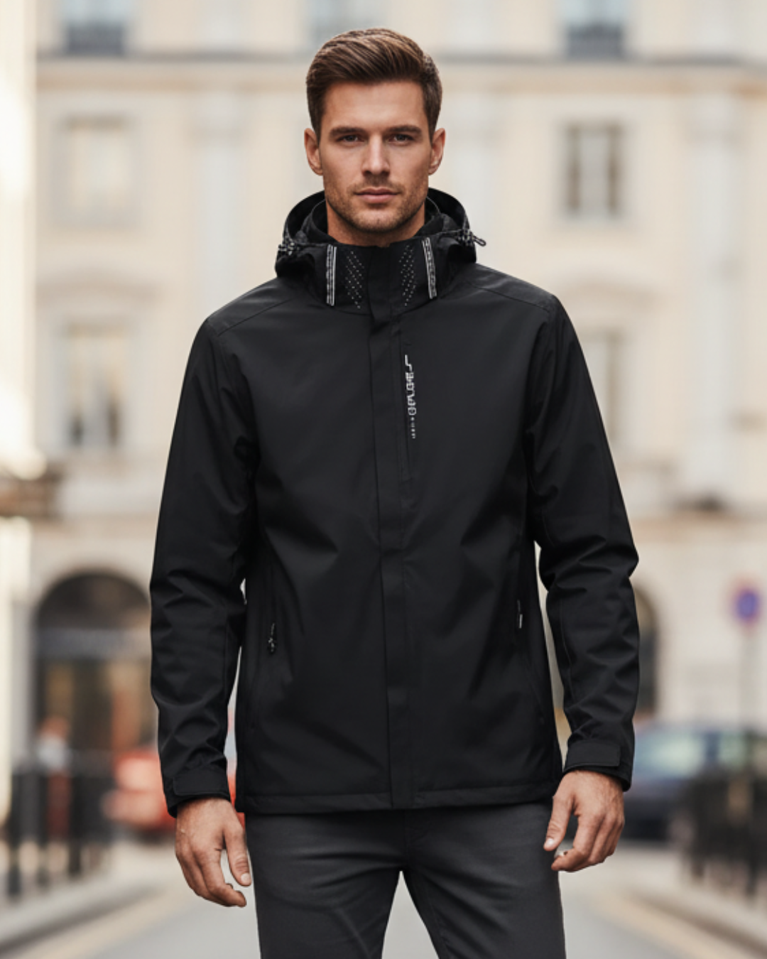 Men’s Lightweight Rain Jacket – Waterproof Hooded Outdoor Windbreaker